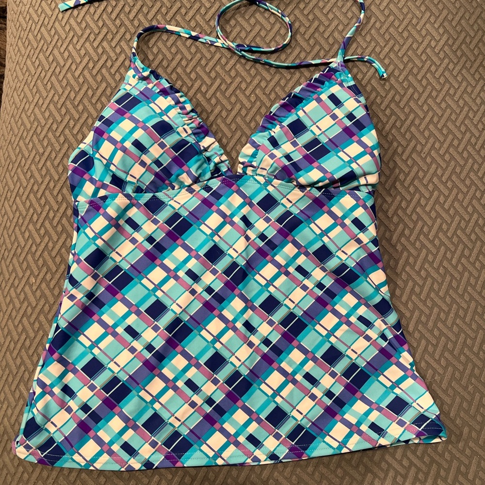 Candie's Vibrant Plaid Swim Chemise